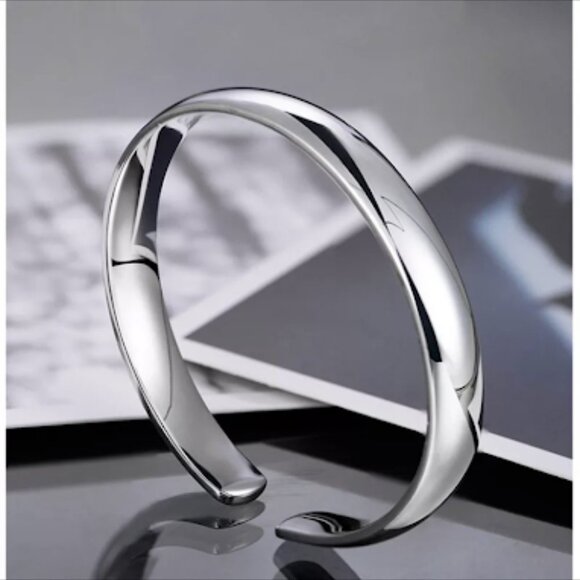 STERLING SILVER BANGLE BRACELET - Picture 3 of 7